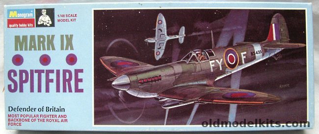 Monogram 1/48 Supermarine Mk IX Spitfire - Blue Box Issue, PA79-100 plastic model kit